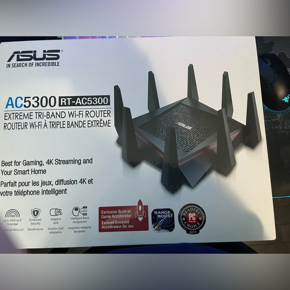 ASUS RT AC5300 EXTREME TRI BAND WIFI ROUTER - Picture 2 of 6